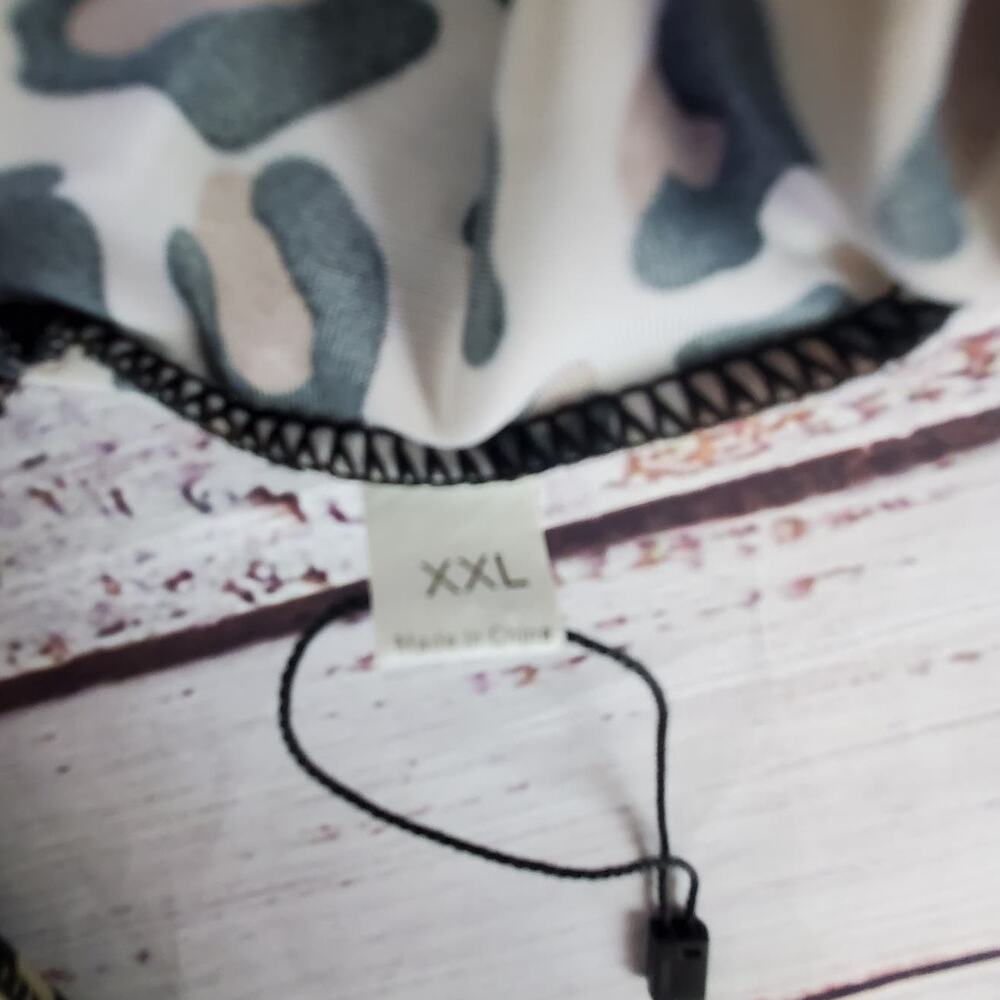 NEW Leopard Print 2 Piece Swim Suit 2XL Racer Back Top & Boy Shorts Coastal Vaca - Picture 6 of 11